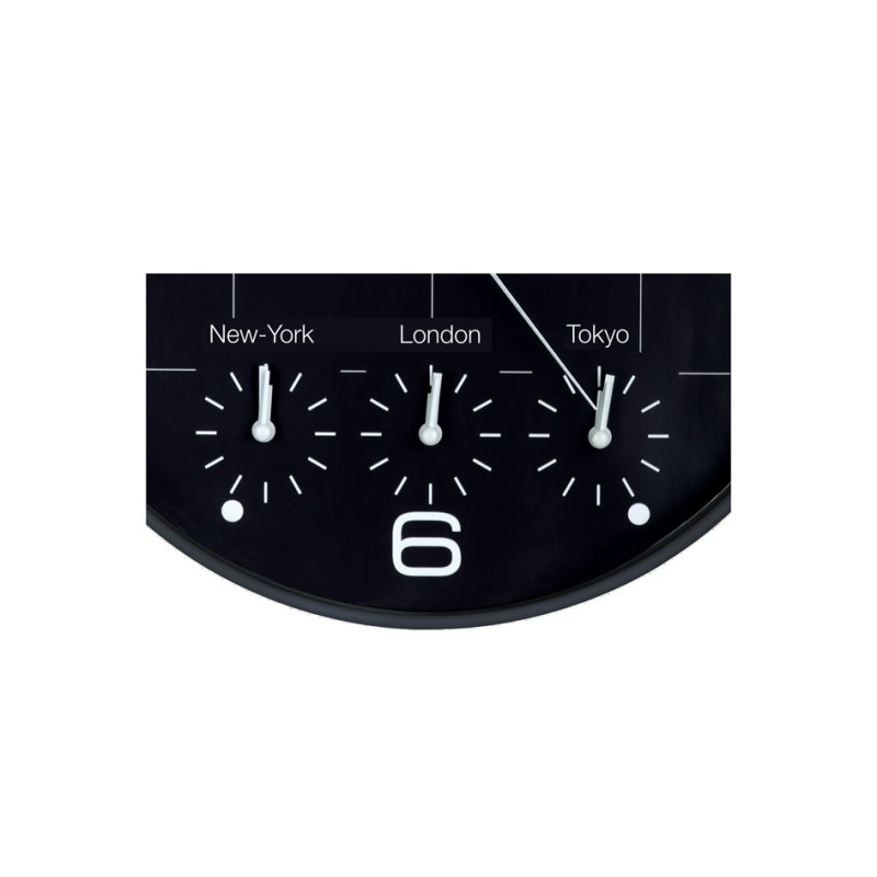 UNiLUX horloge mural ON TIME, quartz, noir, diamètre 305 mm